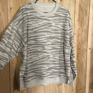 American Eagle Zebra Oversized CrewNeck